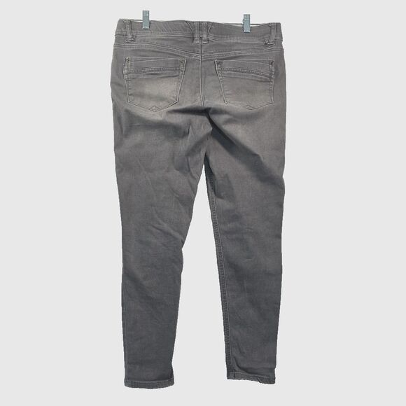 Democracy AB Solution Jeans Women's Size 10 Ankle Gray Tummy Control Distressed - Picture 2 of 10